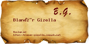 Blanár Gizella névjegykártya