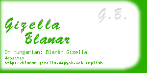 gizella blanar business card
